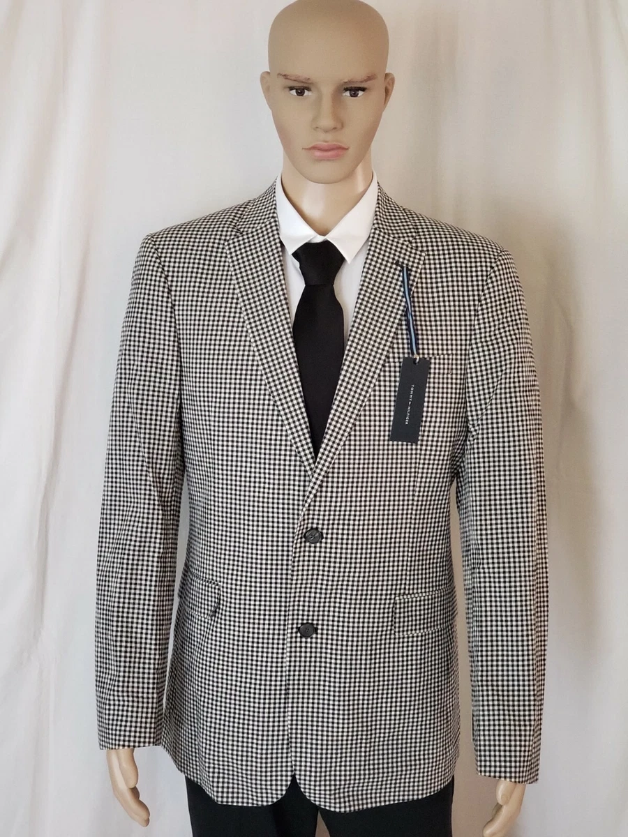 tommy hilfiger gingham blazer
