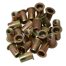 25 PCS 6mm Threaded Rivet Nut Inserts Rivnut Nutsert Carbon Steel M6