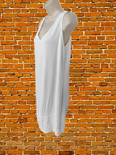 ST MICHAEL M&S VINTAGE SIZE UK 14 IVORY EMBROIDERED MIX LIGHT DRESS SLEEVELESS