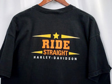 HARLEY DAVIDSON MILLER LIGHT " RIDE STRAIGHT " Beer T Shirt Size XL