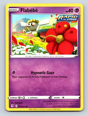 Flabébé HP 40 Hypnotic Gaze Attack Rarity Purple Pokémon Card | eBay