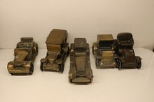 Lot of 5 Banthrico Antique Auto Coin Bronze Savings Banks Promo Advertising