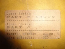 Valve springs   solid roller cam