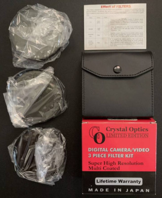 Crystal Optics Limited Edition Digital Camera/Video 3 Piece Filter KIT 77mm New