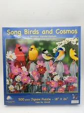 Sunsout 'Song Birds & Cosmos' By William Vanderdasson 500pc Jigsaw Puzzle