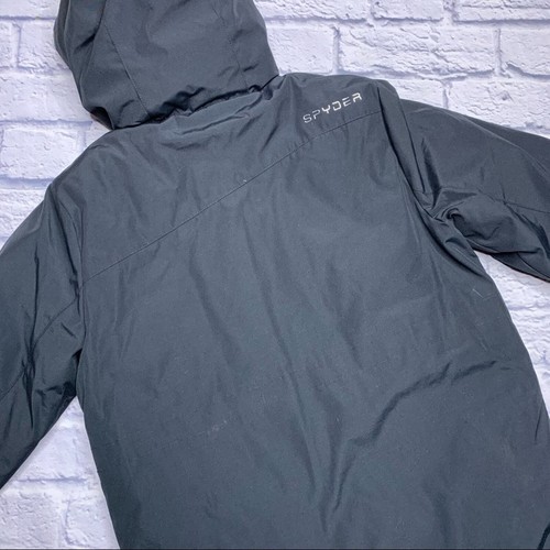 Spyder Hooded Parka in Black - Picture 8 of 9