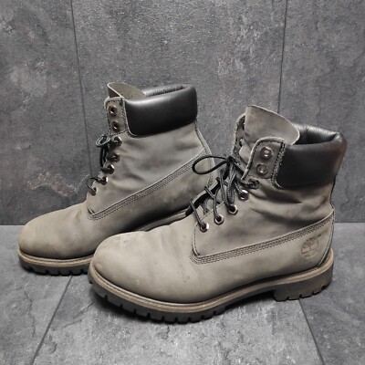 Timberland Boots Grau Leder Stiefel Winter Gr. 40 9W