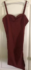 Women’s Dress - Asymmetrical MINI DRESS Size Large Color Is Wine
