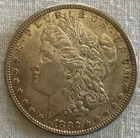 1882-S MORGAN SILVER DOLLAR 90% SILVER $1 COIN AU
