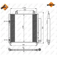 Condenser, Air Conditioning Easy Fit NRF 350221 for Mitsubishi