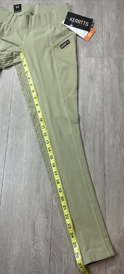 Kerrits Ice Fil Full Seat Tech Tights Plus Size 2X Green Equestrian Riding Pants