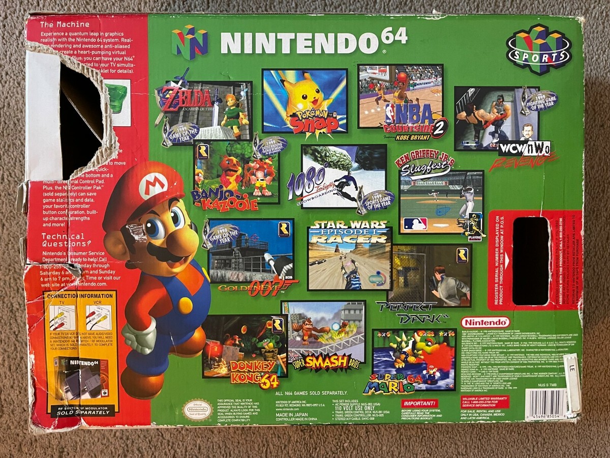 NEW Nintendo 64DD Disk Drive Console System & 7 games