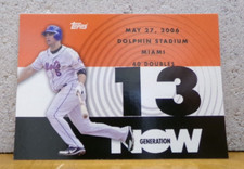 BASEBALL CARD GENERATION NOW DAVID WRIGHT NEW YORK METS # 13 OF HIS 40 DOUBLES
