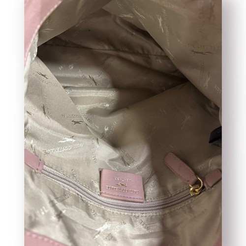 Bolso Hobo Retro Paul Costelloe Rosa Malva Cuero Genuino Grande - Imagen 6 de 9