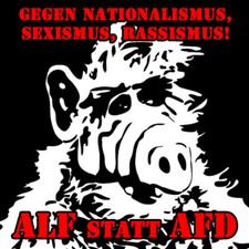 ALF STATT AFD Patch / Aufnäher Neu Punk Gege...