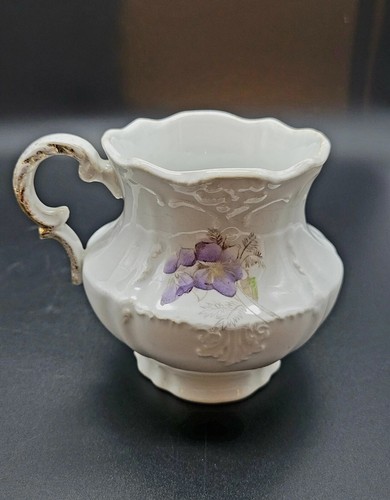 Antica tazza da barba in porcellana viola PPE Palestina orientale ceramica "Columbia" - Foto 3 di 10