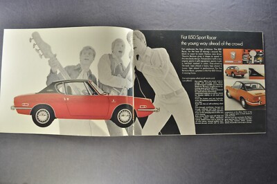 1970 Fiat 850 Catalog Brochure Spider Sport Coupe Sedan Excellent