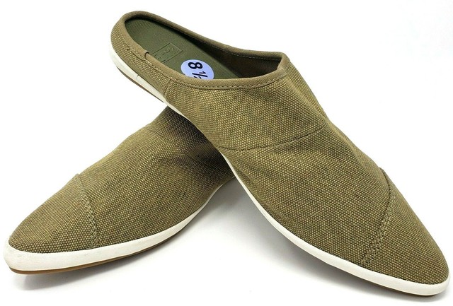 olive green slip on shoes