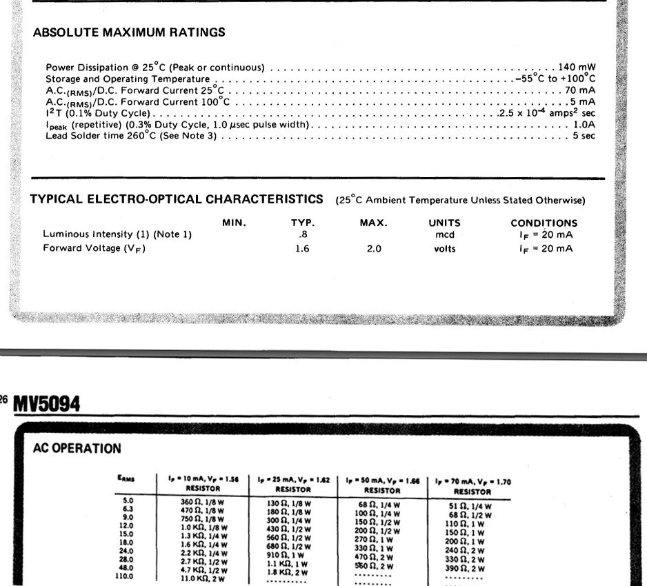 10x General Instrument MV5094 Bipolar LED / Leuchtdiode, 4.5 mm f. Sammler - Image 3 of 3