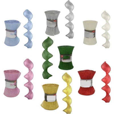 COSEDACASA Nastro nastrino a rotolo onda spirale per decorazioni addobbi albero di natale n