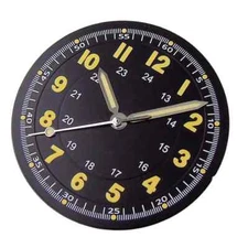 Classic 29mm Pilot Style Watch Dial Face + Hands Set Arabic Numerals Fit For