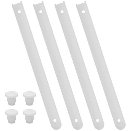 4 White Drawer Slides Heavy Duty Cabinet Track - Afbeelding 1 van 12