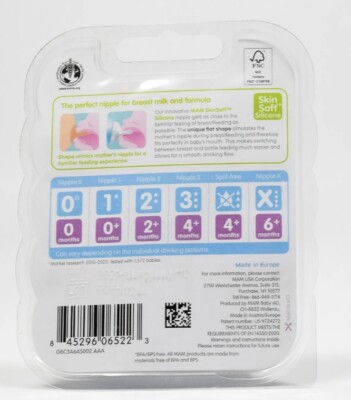 MAM Bottle Nipples Fast Flow Nipple Level for 4+ Months NEW