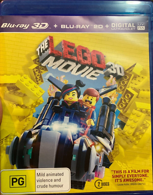 The Lego Movie 3D and 2D BLU RAY (2 discs) 2014 animated family