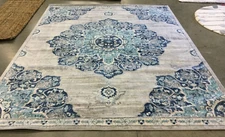 NAVY / LIGHT GREY 8' X 10' Back Stain Rug, Reduce price 1172656402 BNT849M-8