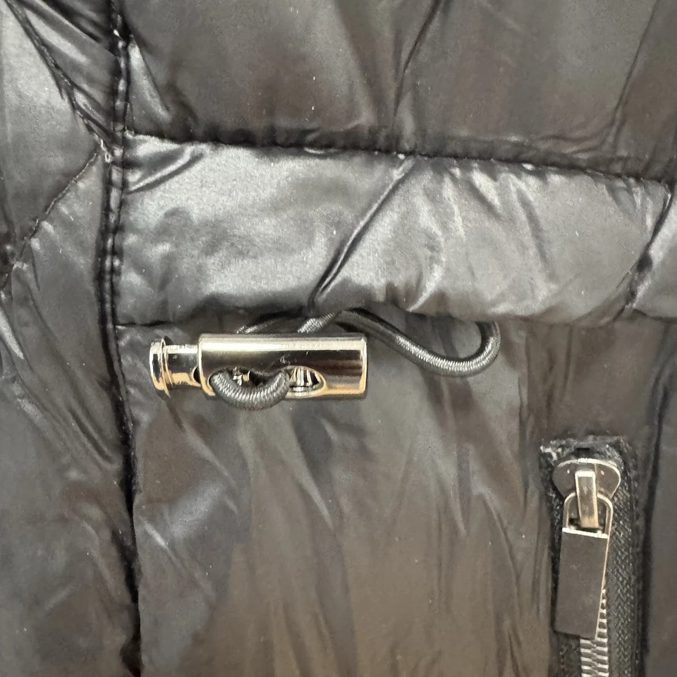 Abrigo acolchado ligero negro French Connection talla XL chaqueta con capucha Foto 3 de 4