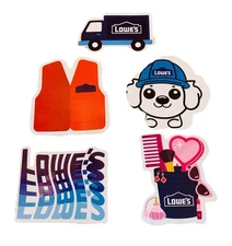 Lowe’s Stickers Set Of Five Collector Designs Fun Colorful 2025 NEW!