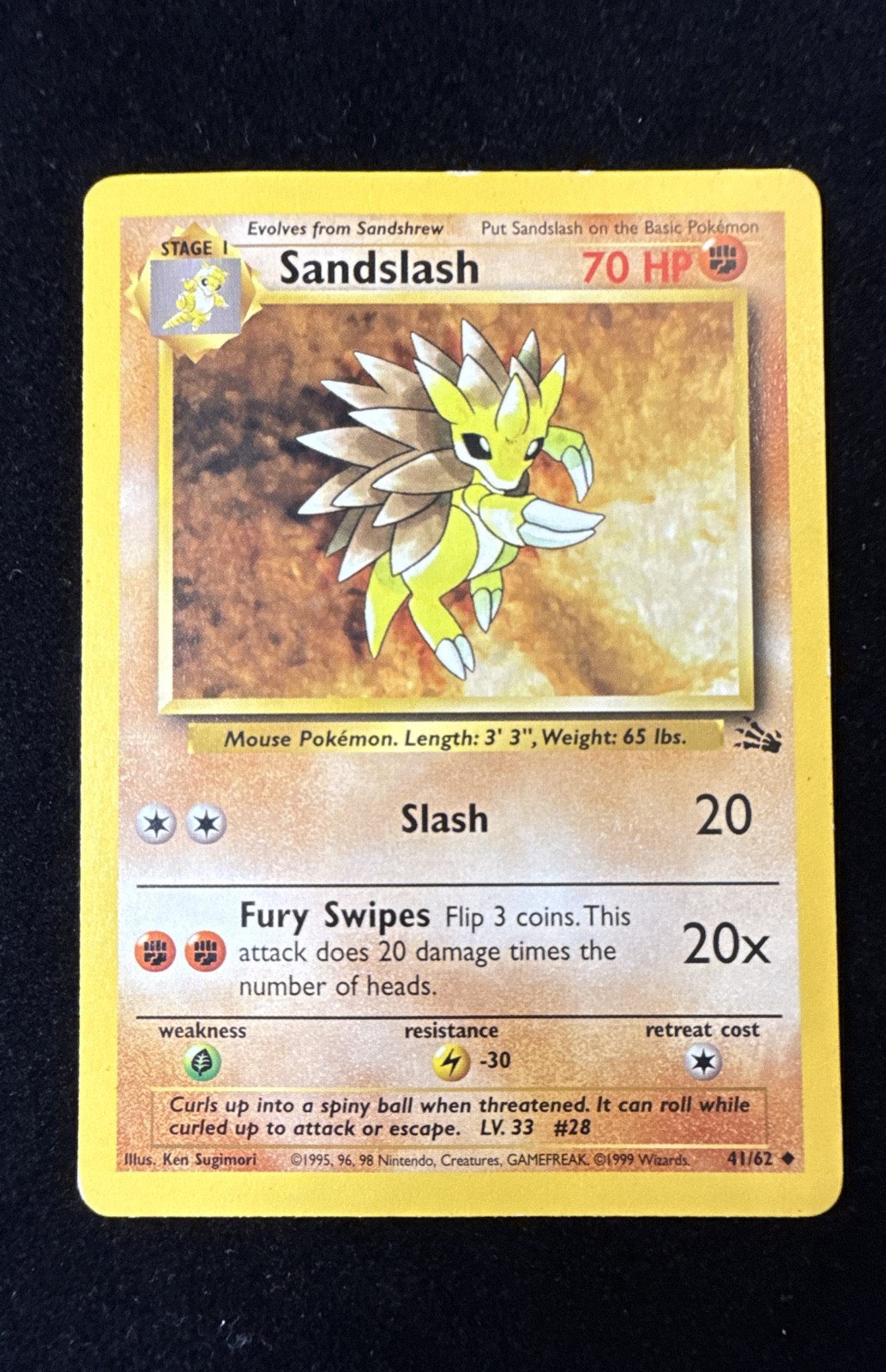 Sandslash - Fossil - 41/62 - Pokemon TCG - LP