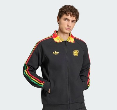Adidas Jamaica X Bob Marley Away Anthem Jacket Black Green World Cup Mens XL