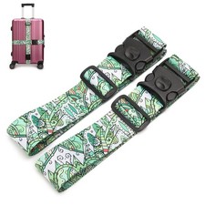 2 Pack 75'' x 2'' Adjustable Luggage Straps for Suitcase Belt Travel Bag Pack...