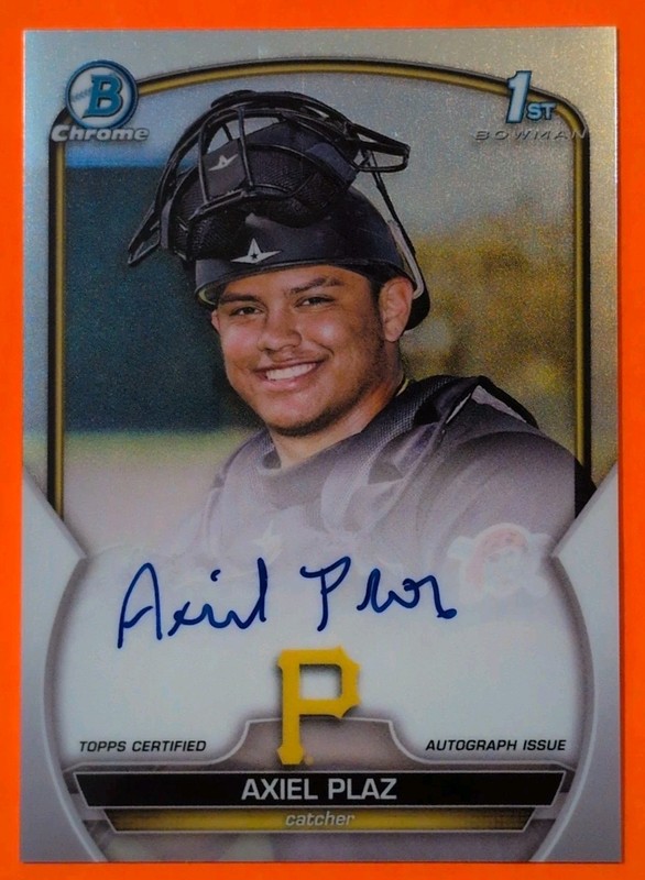 Axiel Plaz Pirates Auto 2023 1st Bowman Chrome #CPA-APL Prospect