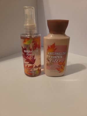 Bath & Body Works Marshmallow Pumpkin Latte Lotion 3 fl oz & Fragrance Mist 3 Oz