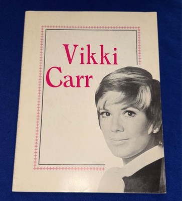 vintage 1968 Vikki Carr/Joe Brown CONCERT PROGRAM GUIDE CLEAN