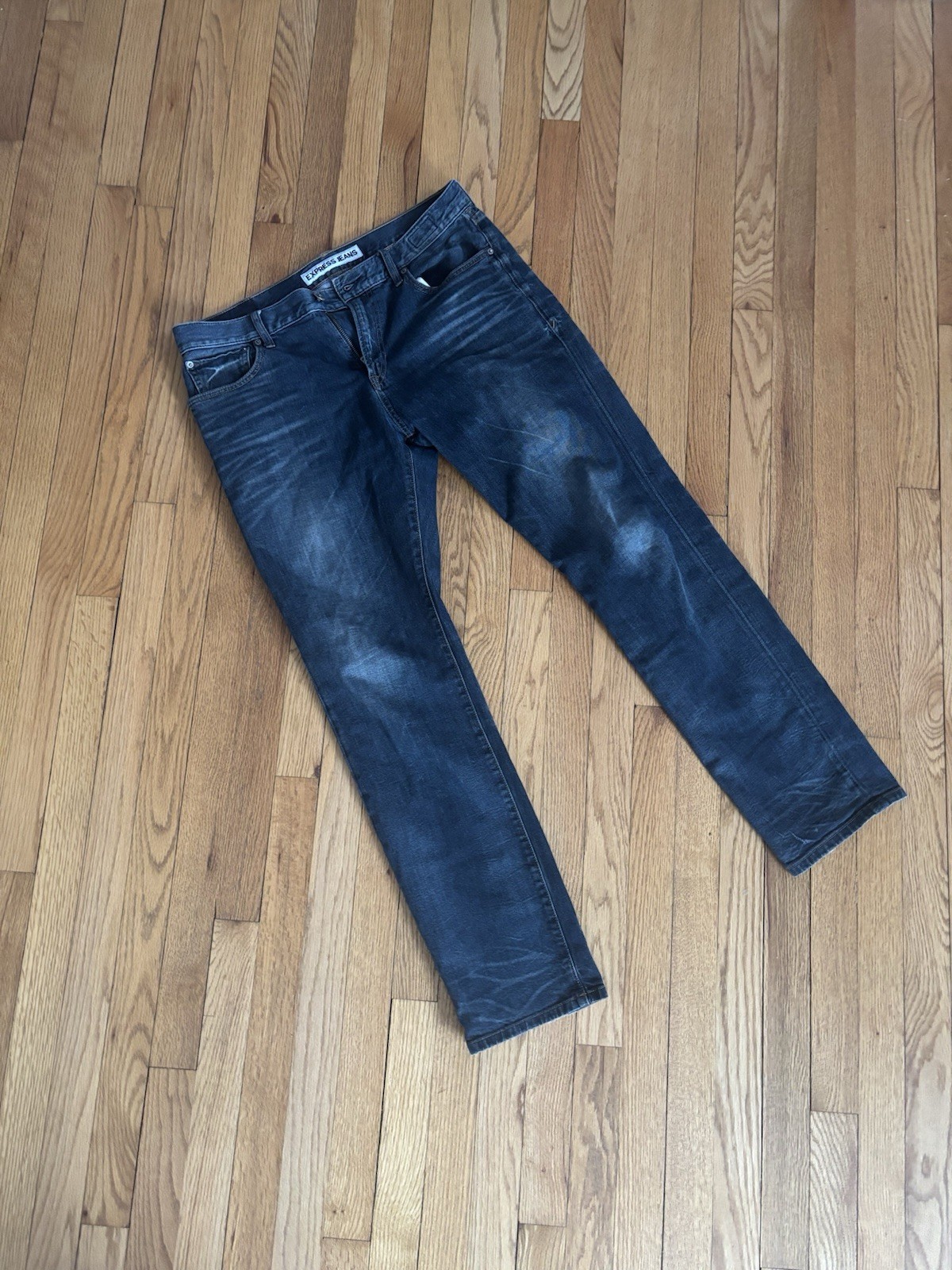 Express Jeans Mens Size 32x32 Blue Rocco Slim Fit Straight Leg Denim Casual