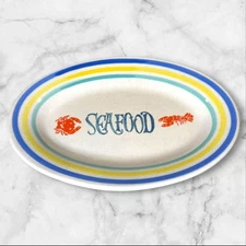 Over & Back Italy Seafood Oval Plates | Set Of 4