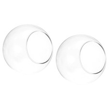 Round Globe Terrarium Air Plant Planter, 2 Pack 4 Inch Glass Table Clear