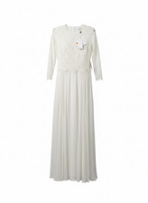 IVY and OAK Women's White Long Sleeve Maxi Gown Size M NWT