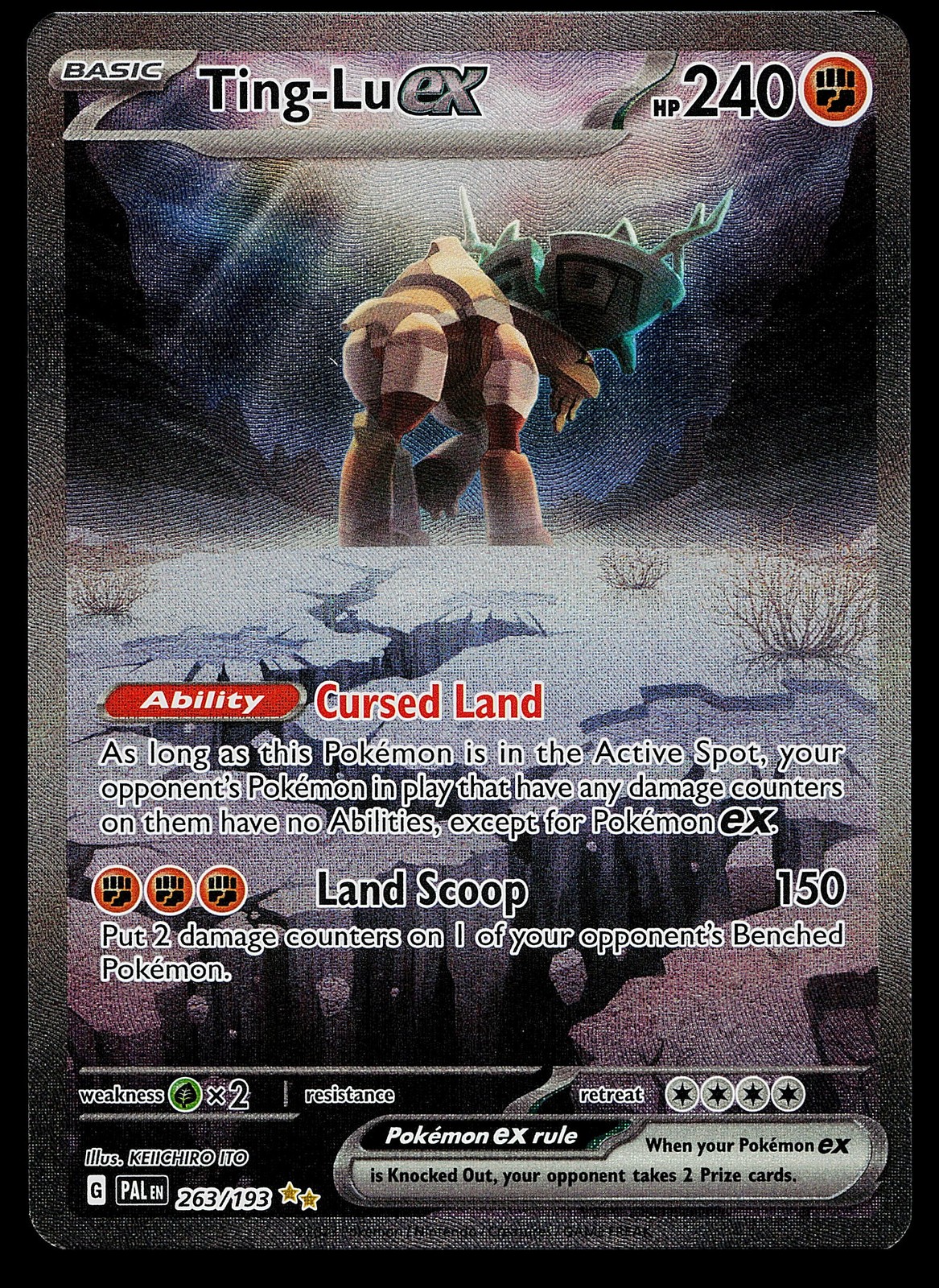 Pokemon Card - Ting-Lu ex Paldea Evolved 263/193 Holo Special Illustration Rare