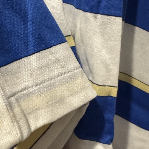 Polo vintage anni 90 a righe con colletto S.S. colori primari cottons country 2XL NOS - Foto 4 di 6