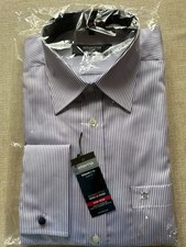 Eterna Hemd Classic - Lila / weiß gestreift ...
