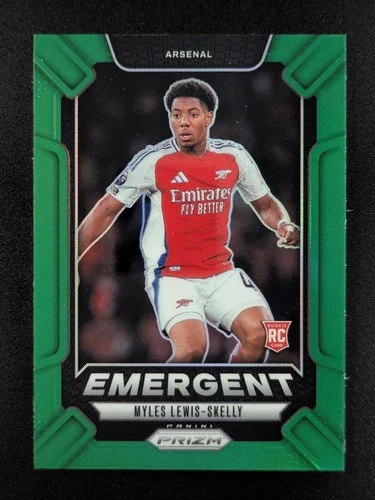 2024-25 Panini Prizm EPL MYLES LEWIS-SKELLY 1/5 Bookend RC Green Emergent #17