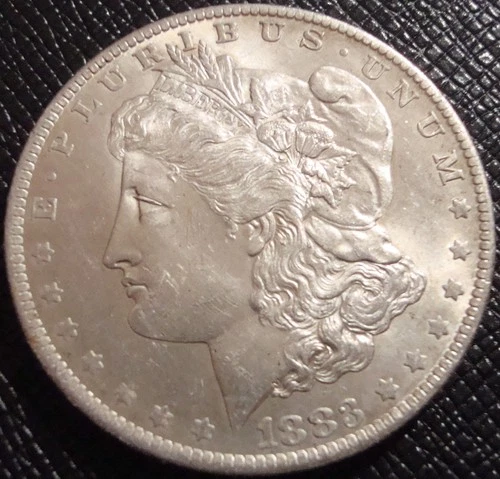 1883-O Morgan Silver Dollar - Bright White AU
