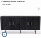 Renegade Furniture Laverne Bluestone Sideboard Black Stone Top Modern 4-Door — photo 6
