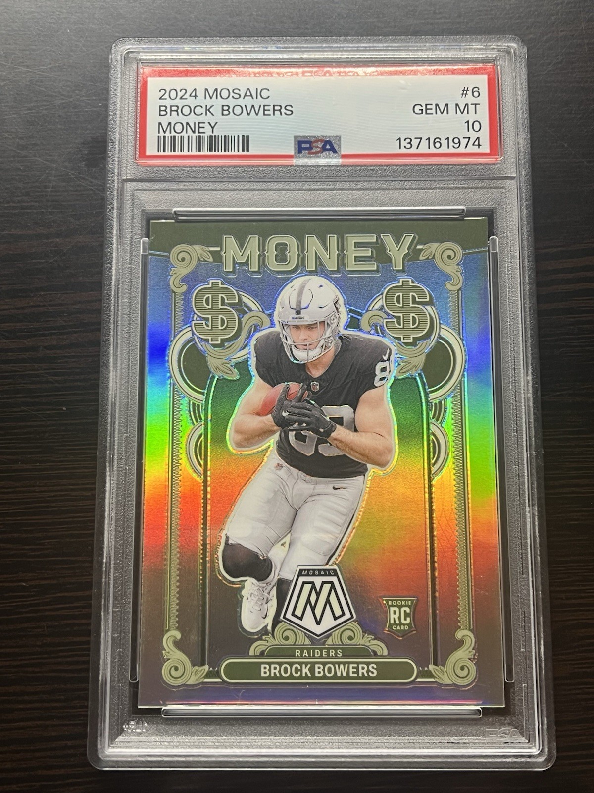 Brock Bowers Panini Mosaic Money #6 Base