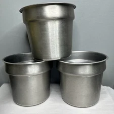 Vollrath 78184 Stainless Steel 3pc 6.9L Inset Containers No Lids NSF