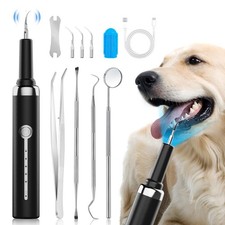 Dog Tartar Remover Kit Ultrasonic Tooth Cleaner Pets Waterproof Low Noise 5 M...
